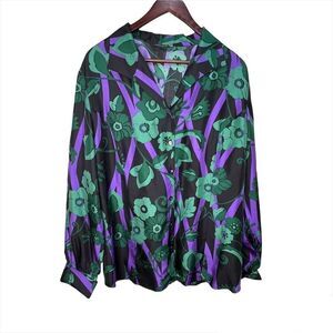 Vintage Shelly Walsh Special Edition Silk Shirt Size 14